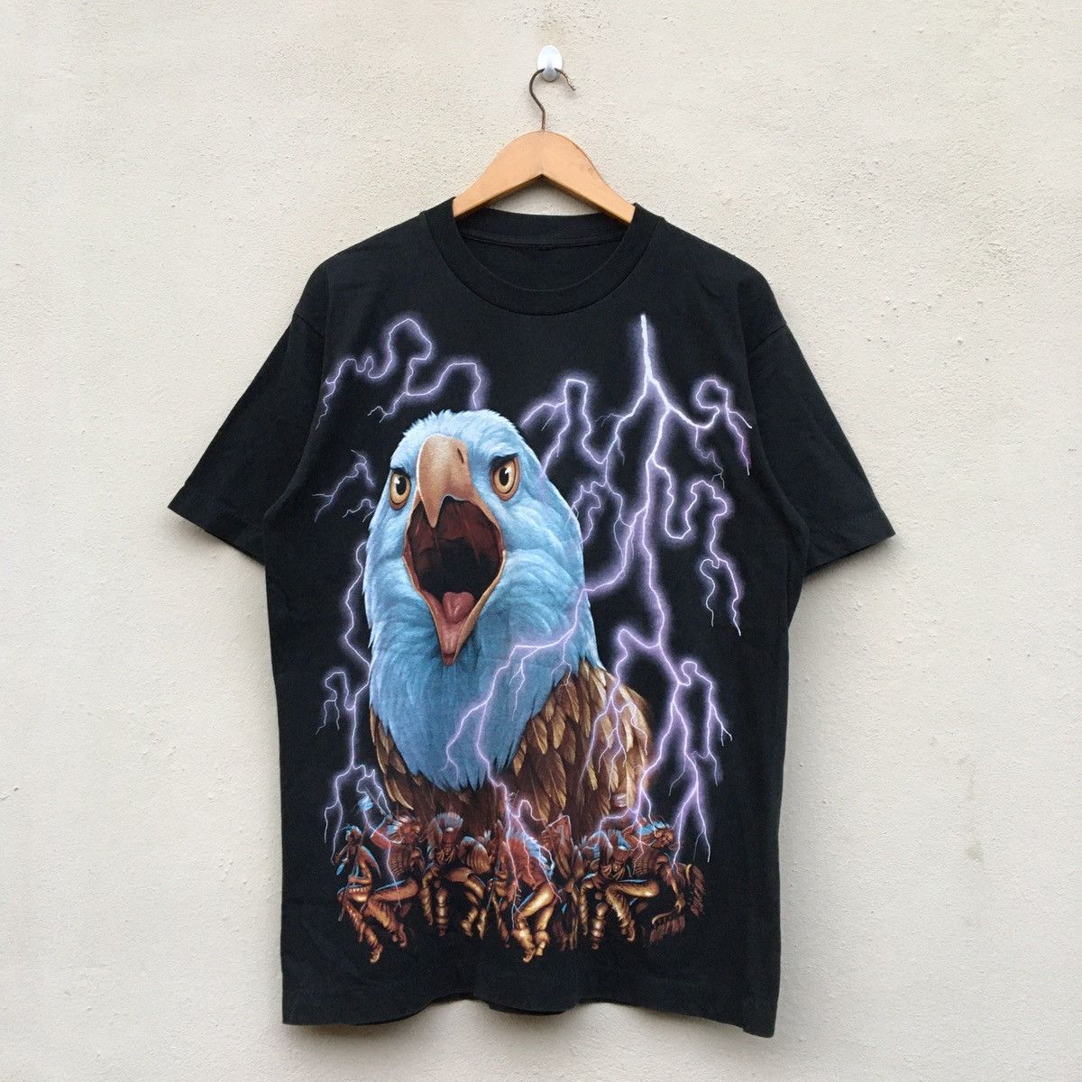 Vintage Vintage AMERICAN THUNDER FULLPRINT Rare Design T-shirt Size US L / EU 52-54 / 3 - 1 Thumbnail