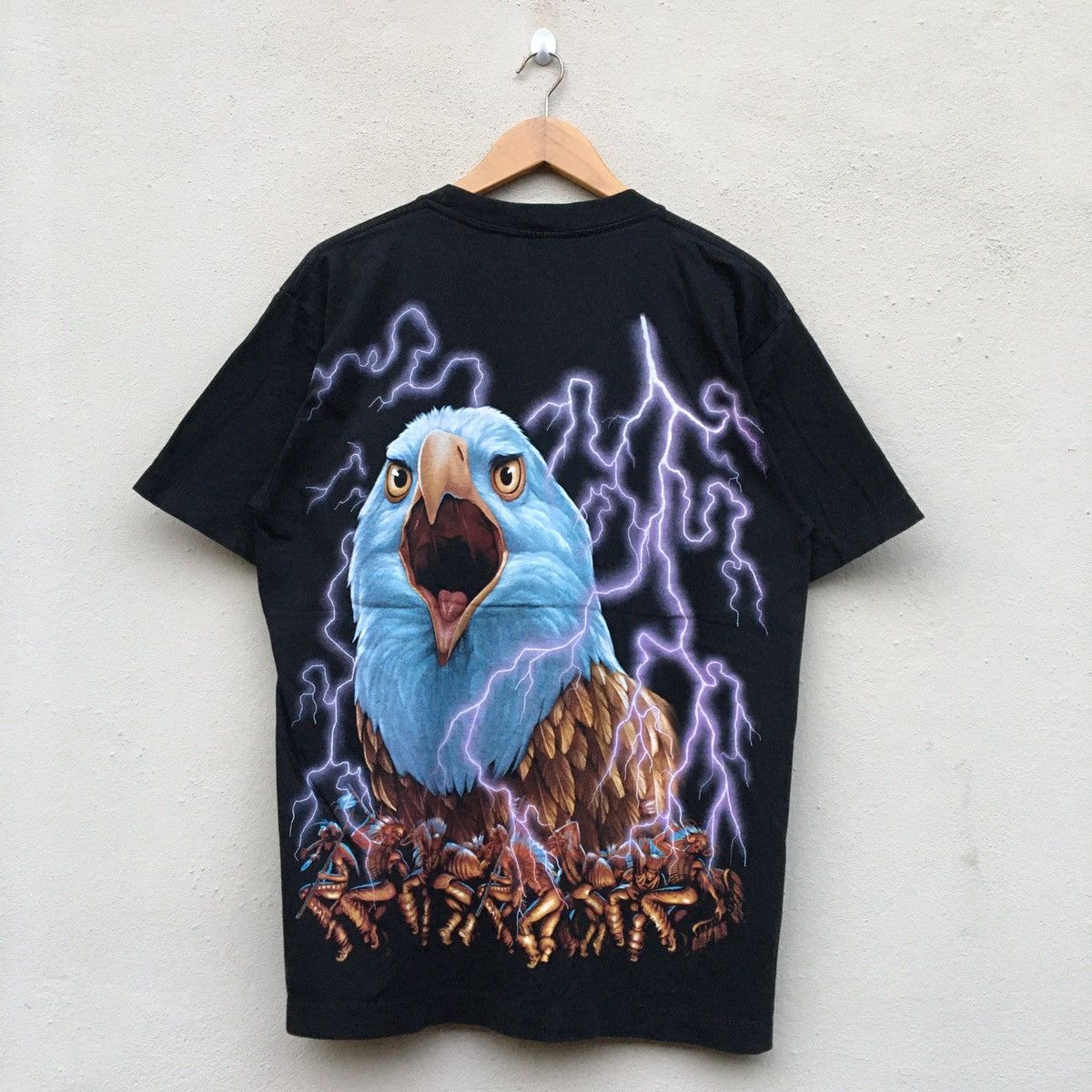 Vintage Vintage AMERICAN THUNDER FULLPRINT Rare Design T-shirt Size US L / EU 52-54 / 3 - 5 Thumbnail