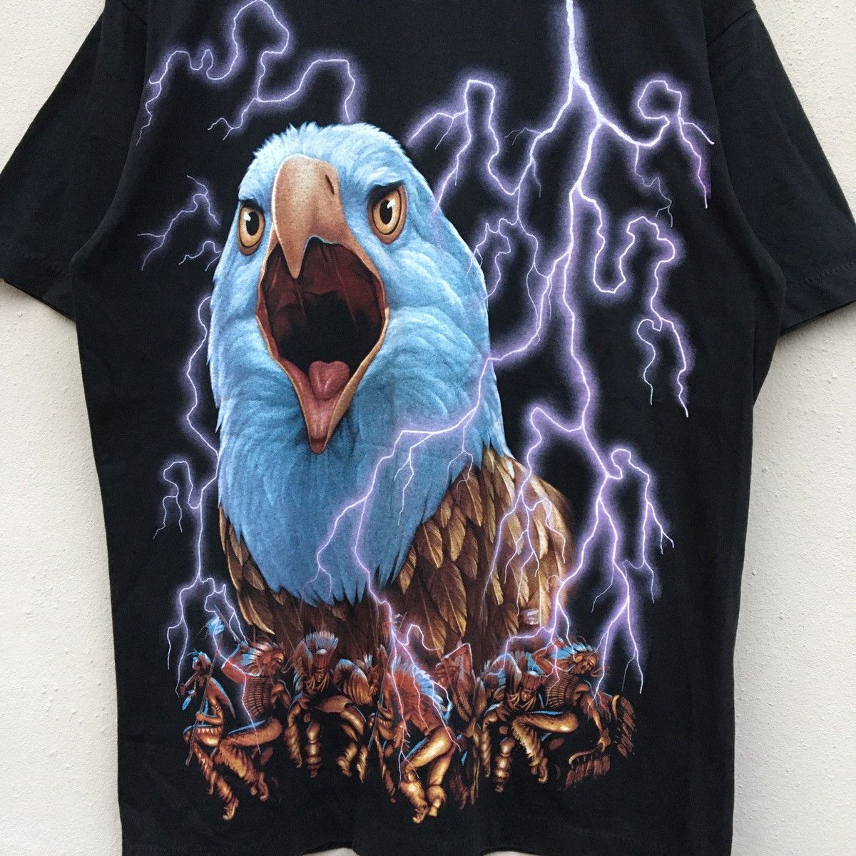 Vintage Vintage AMERICAN THUNDER FULLPRINT Rare Design T-shirt Size US L / EU 52-54 / 3 - 2 Thumbnail