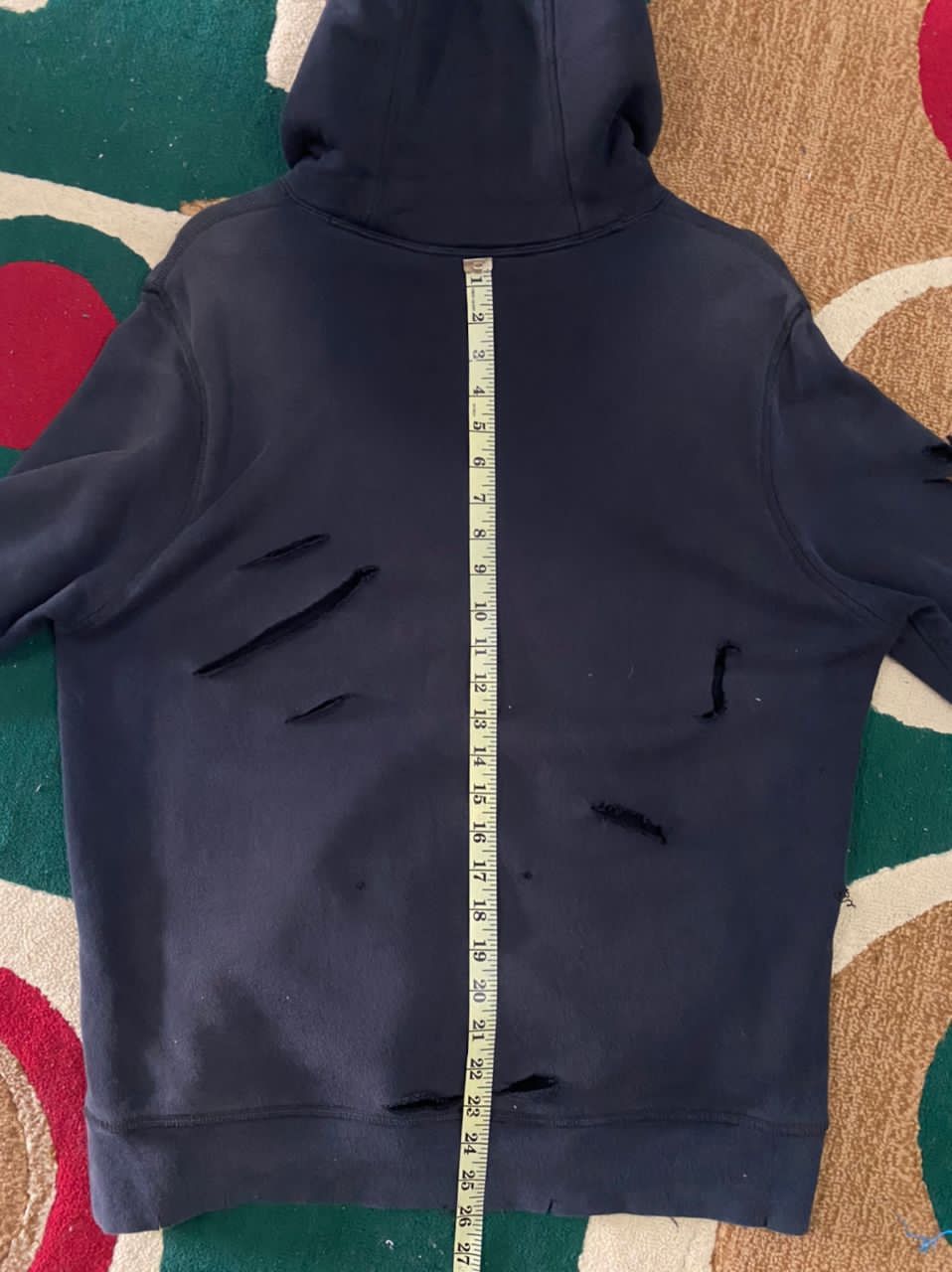Nike × Vintage Distressed Nike Snake Skin Logo Hoodie Size US L / EU 52-54 / 3 - 9 Thumbnail