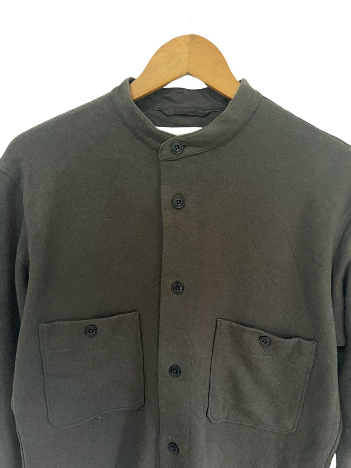 Lemaire × Uniqlo UNIQLO AND LEMAIRE BAND COLLAR POCKET OVERSHIRT Size US M / EU 48-50 / 2 - 2 Thumbnail