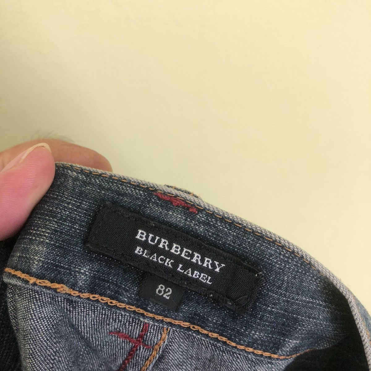 Distressed Burberry Black Label Nova Check Design Pocket