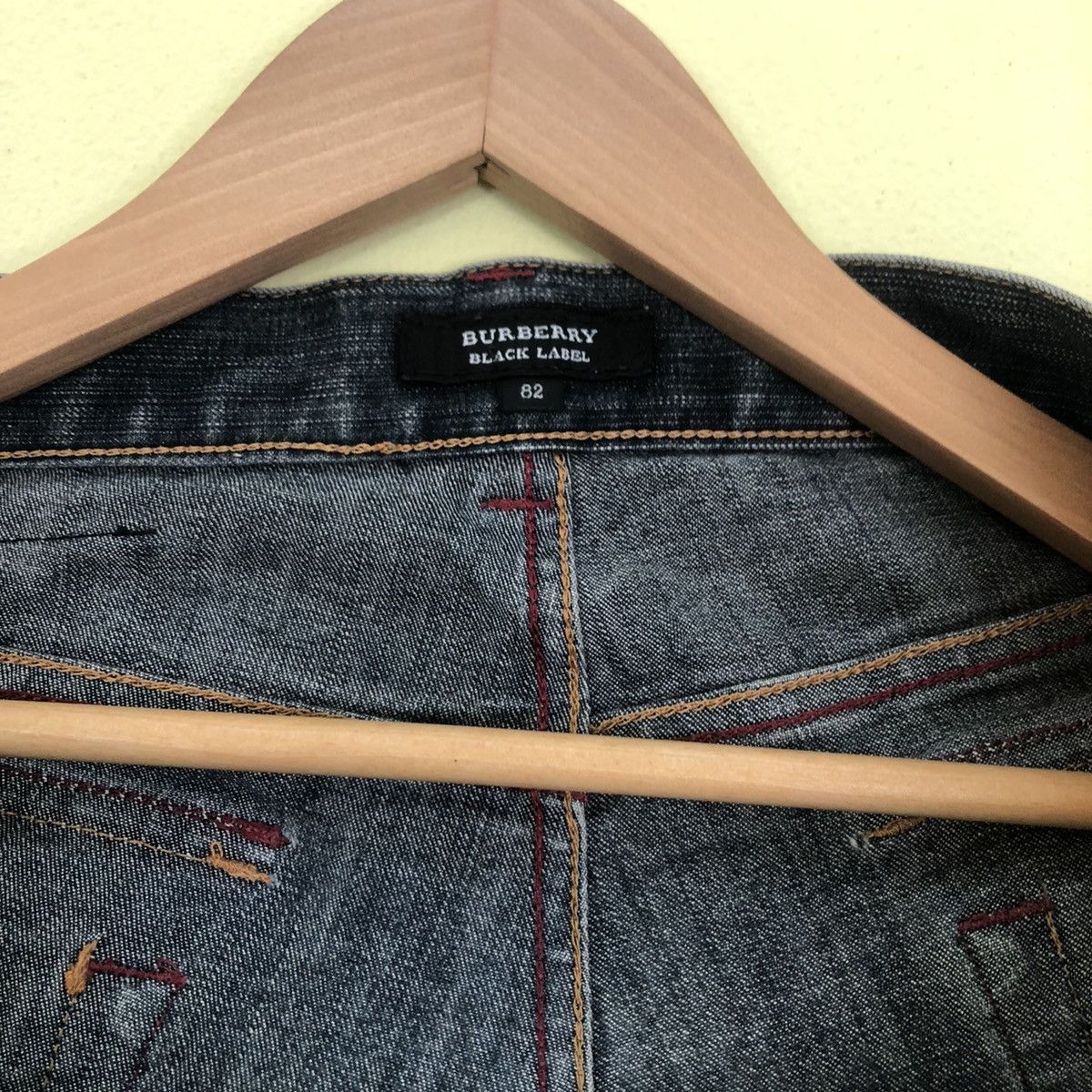 Distressed Burberry Black Label Nova Check Design Pocket