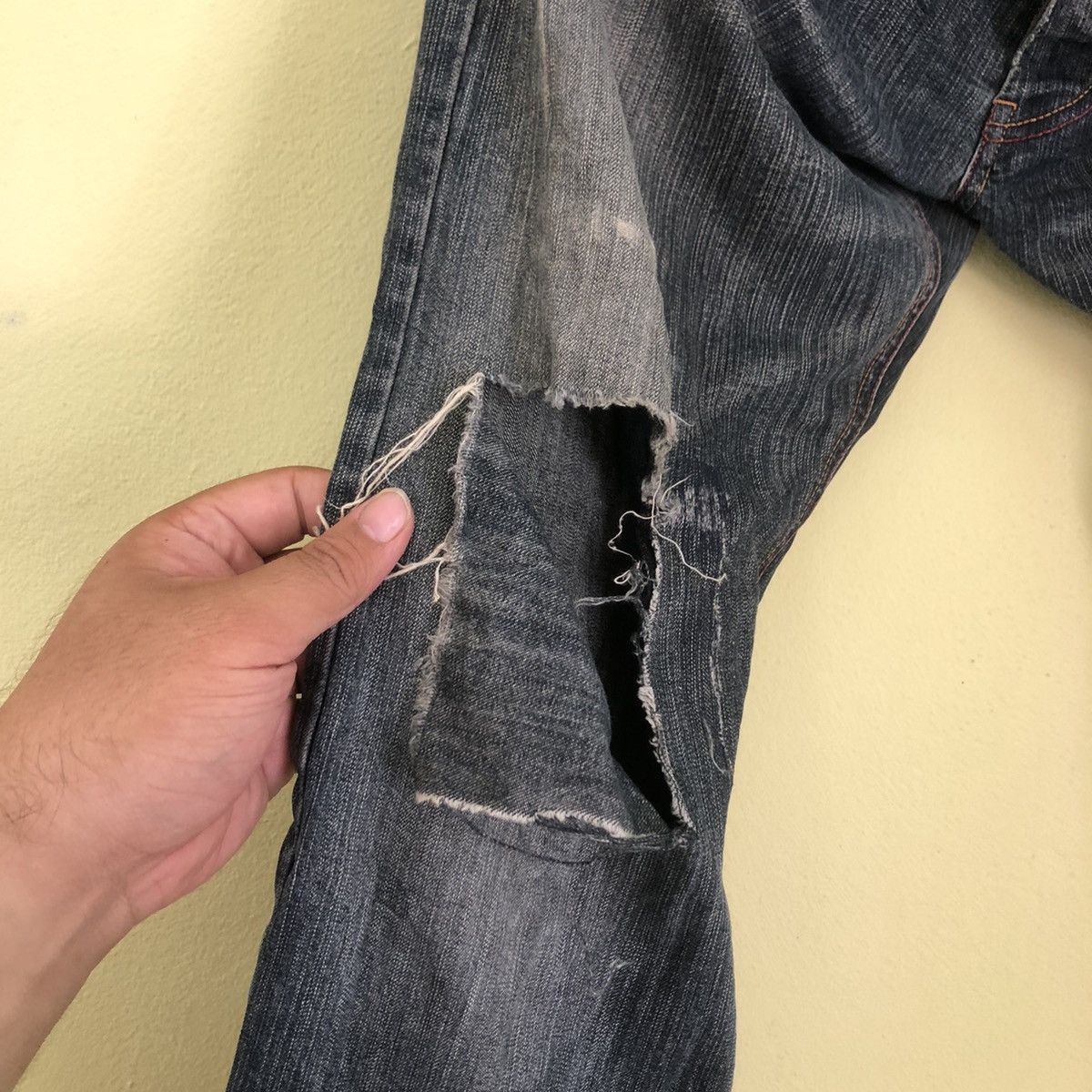 Distressed Burberry Black Label Nova Check Design Pocket