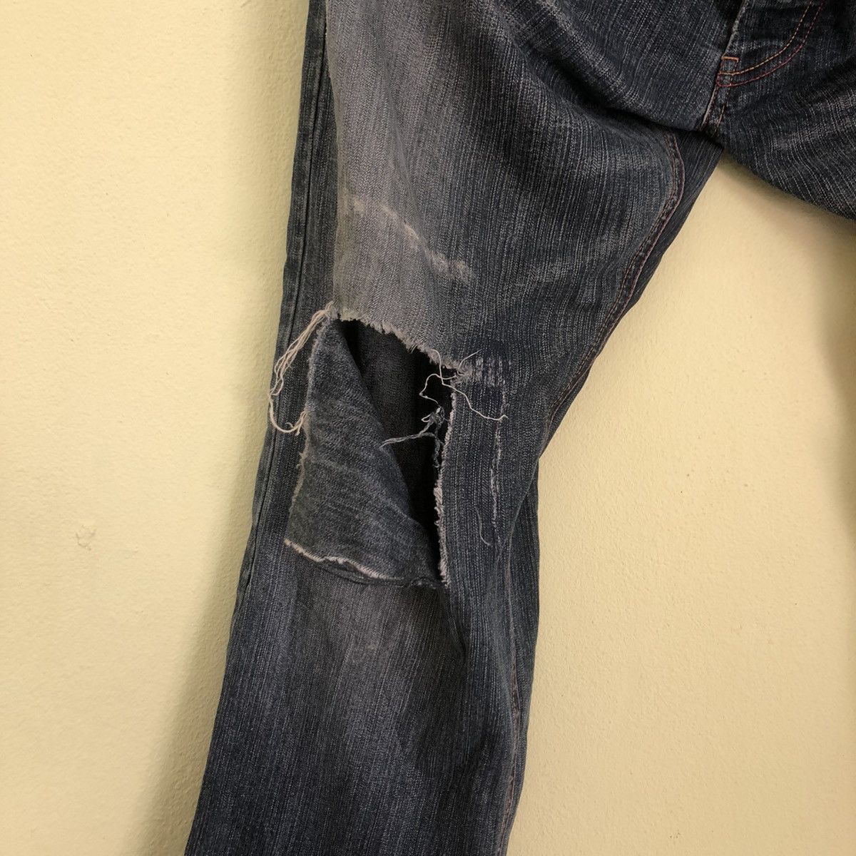 Distressed Burberry Black Label Nova Check Design Pocket