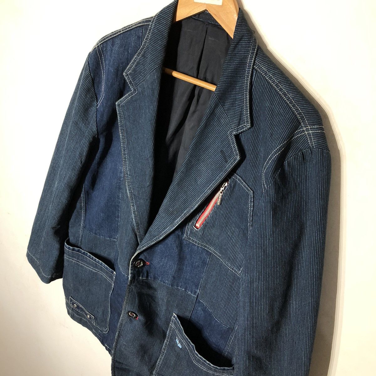 Japanese Brand PAGELO PATCHWORK CHORE JACKET INSPIRED BY KAPITAL JAPAN Size US L / EU 52-54 / 3 - 5 Thumbnail