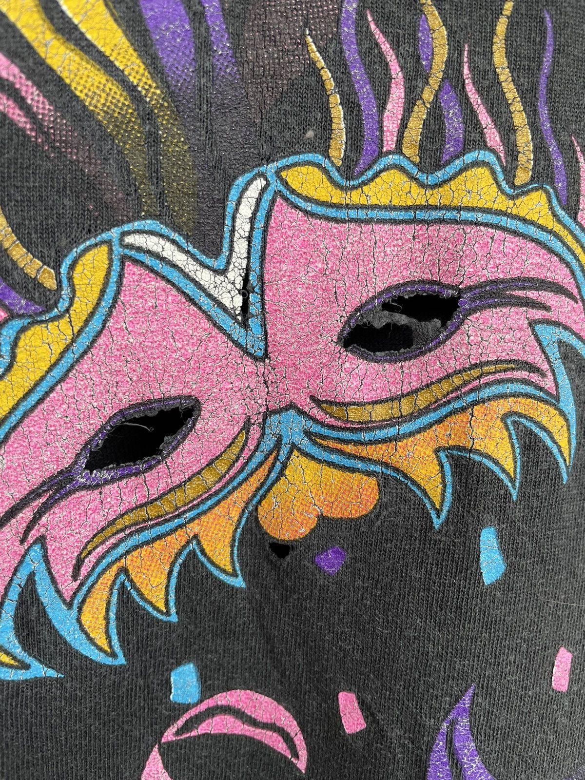 Band Tees × Vintage Vintage 1995 Mardi Gras Masquerade Graphic Single Stitch Size US XL / EU 56 / 4 - 7 Thumbnail