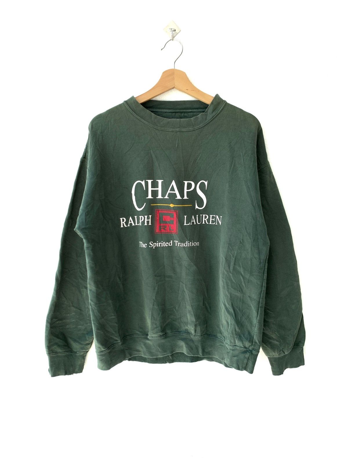 Vintage Chaps Ralph Lauren Y2K Big Logo Rare Sweatshirt Sz L