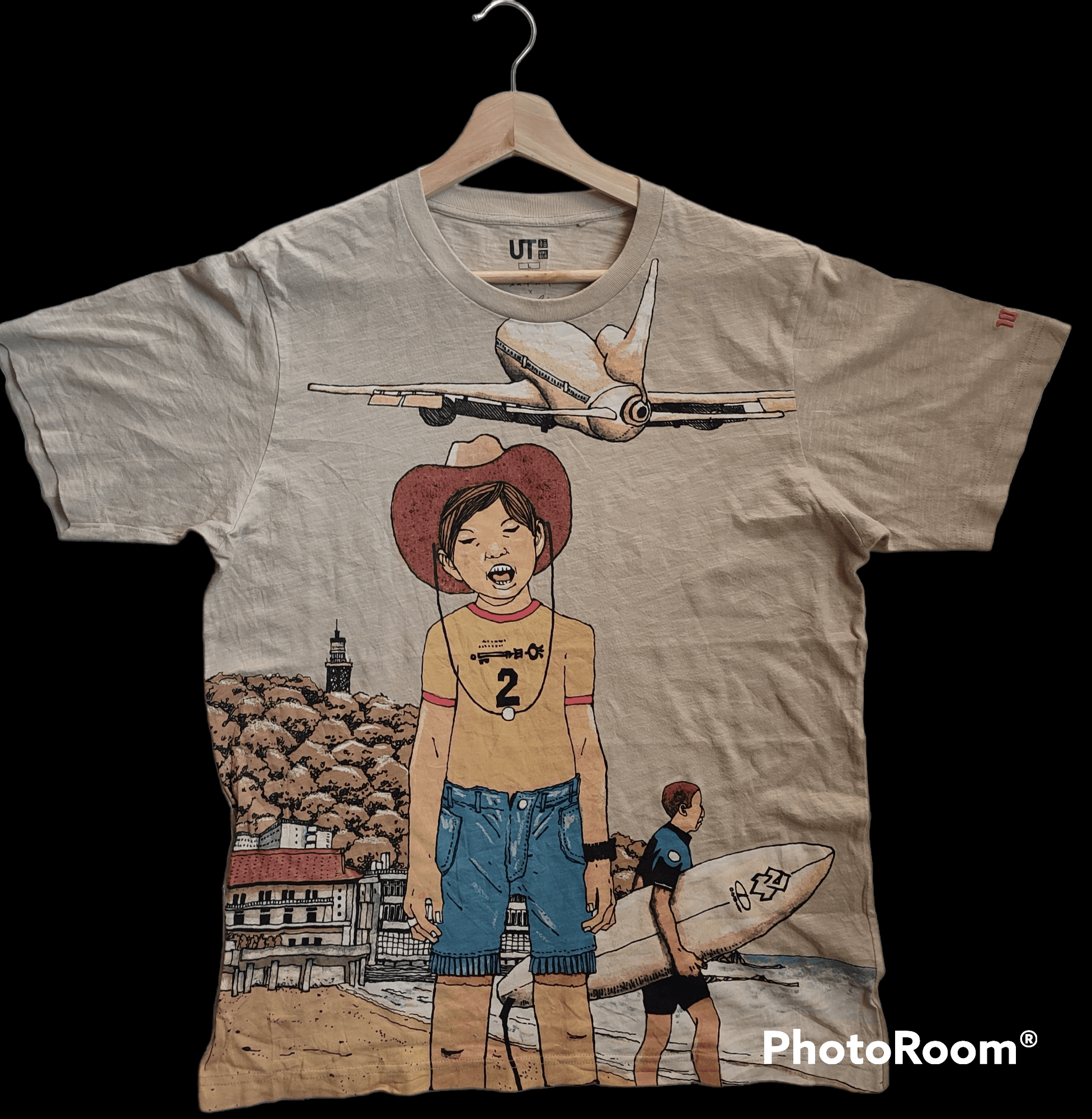 image of Steal Vintage Uniqlo Tee in Brown Nude, Men's (Size Medium)