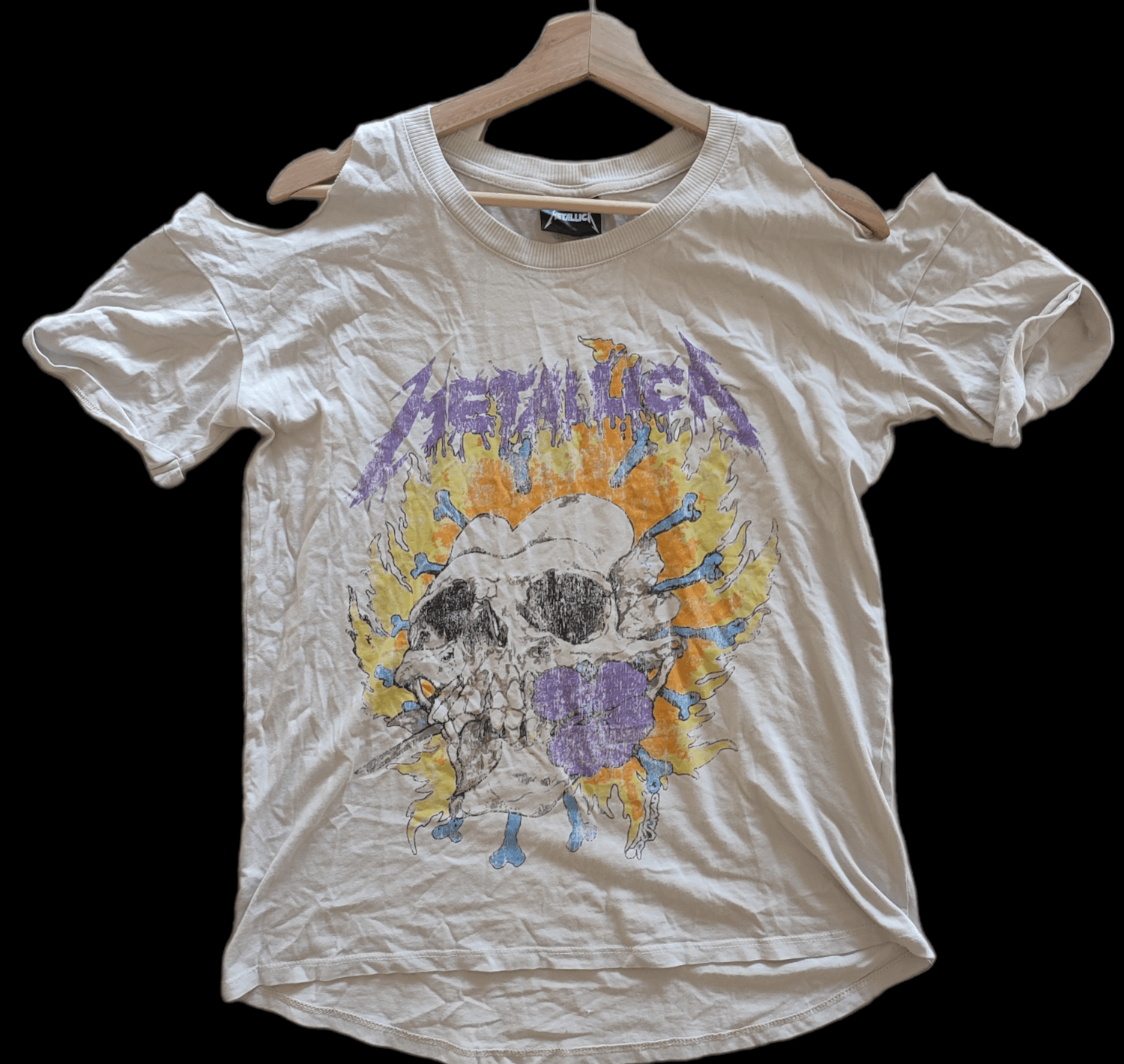 image of Band Tees x Metallica Very Vintage Y2K Metallica Style Punk Tee in White, Men's (Size Medium)