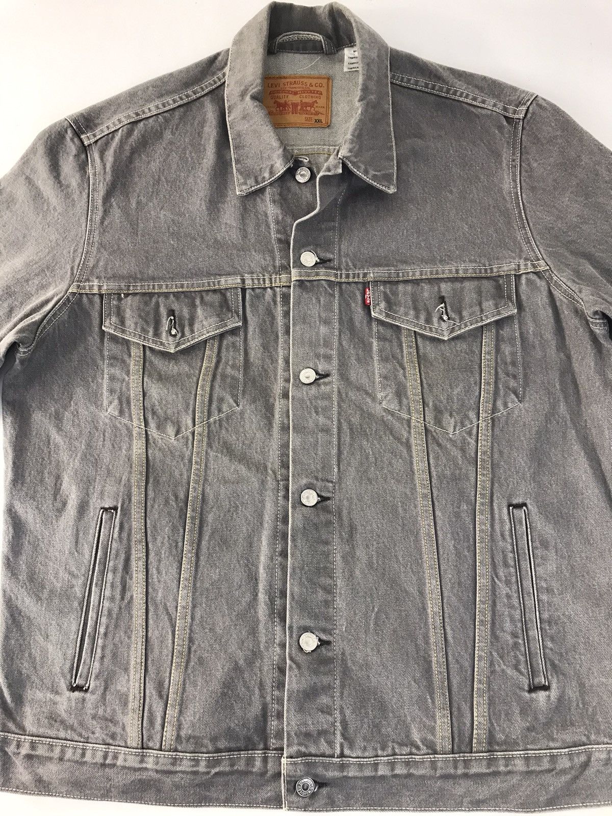 Levi's Levi’s Strauss Grey Denim Jacket Jean Trucker Western R022j Size US XL / EU 56 / 4 - 2 Thumbnail