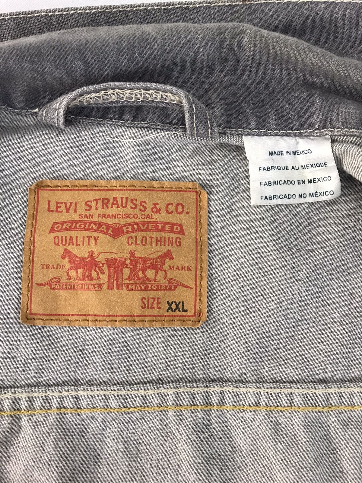 Levi's Levi’s Strauss Grey Denim Jacket Jean Trucker Western R022j Size US XL / EU 56 / 4 - 7 Thumbnail