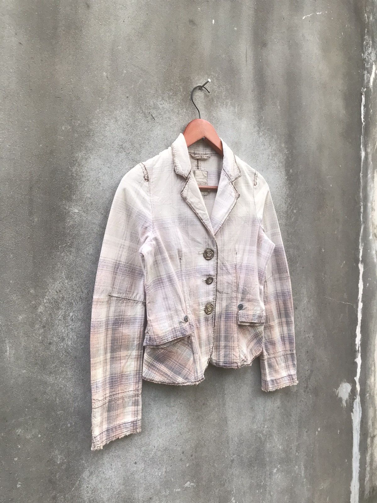 Marithe + Francois Girbaud Marithé François Girbaud Contrast Stitch Plaid Blazer Size S / US 4 / IT 40 - 8 Thumbnail
