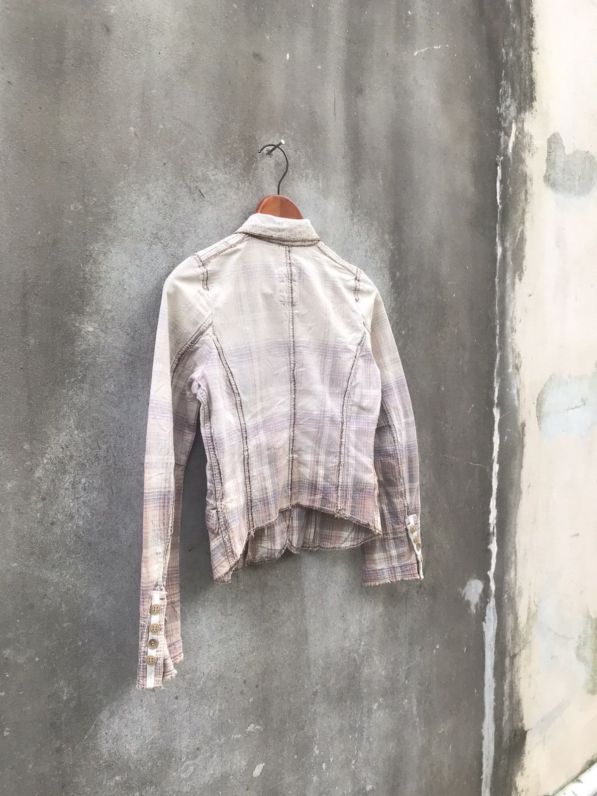 Marithe + Francois Girbaud Marithé François Girbaud Contrast Stitch Plaid Blazer Size S / US 4 / IT 40 - 12 Thumbnail