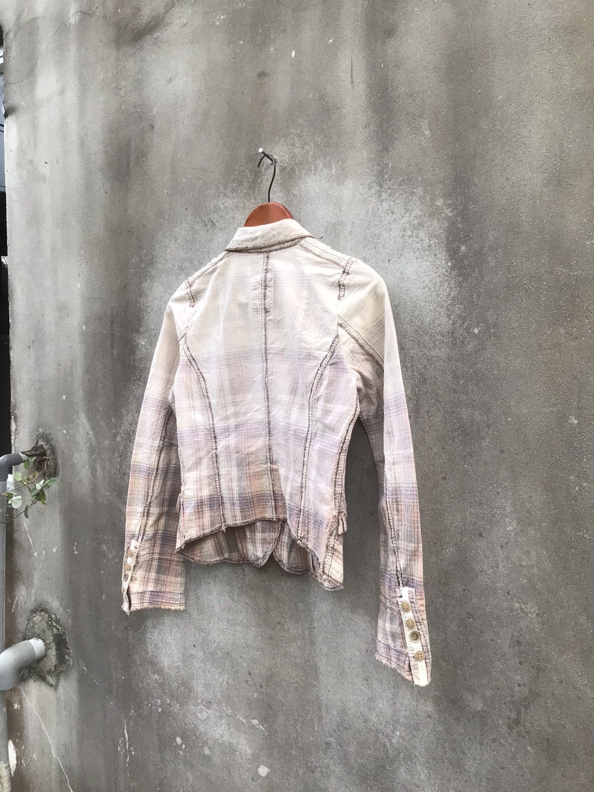 Marithe + Francois Girbaud Marithé François Girbaud Contrast Stitch Plaid Blazer Size S / US 4 / IT 40 - 11 Thumbnail