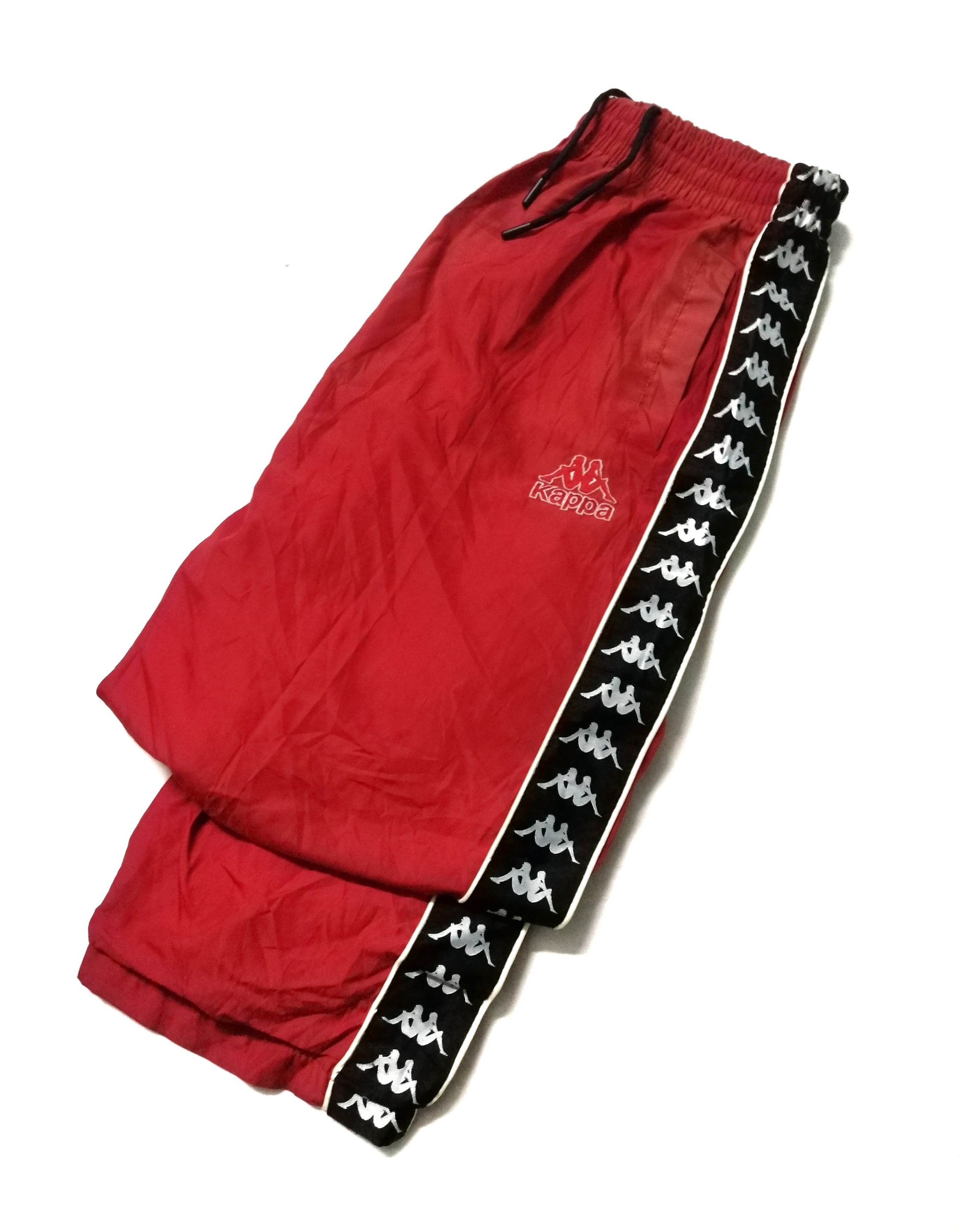 image of Kappa Side Tape Tracksuit Pants in Red, Men's (Size 32)