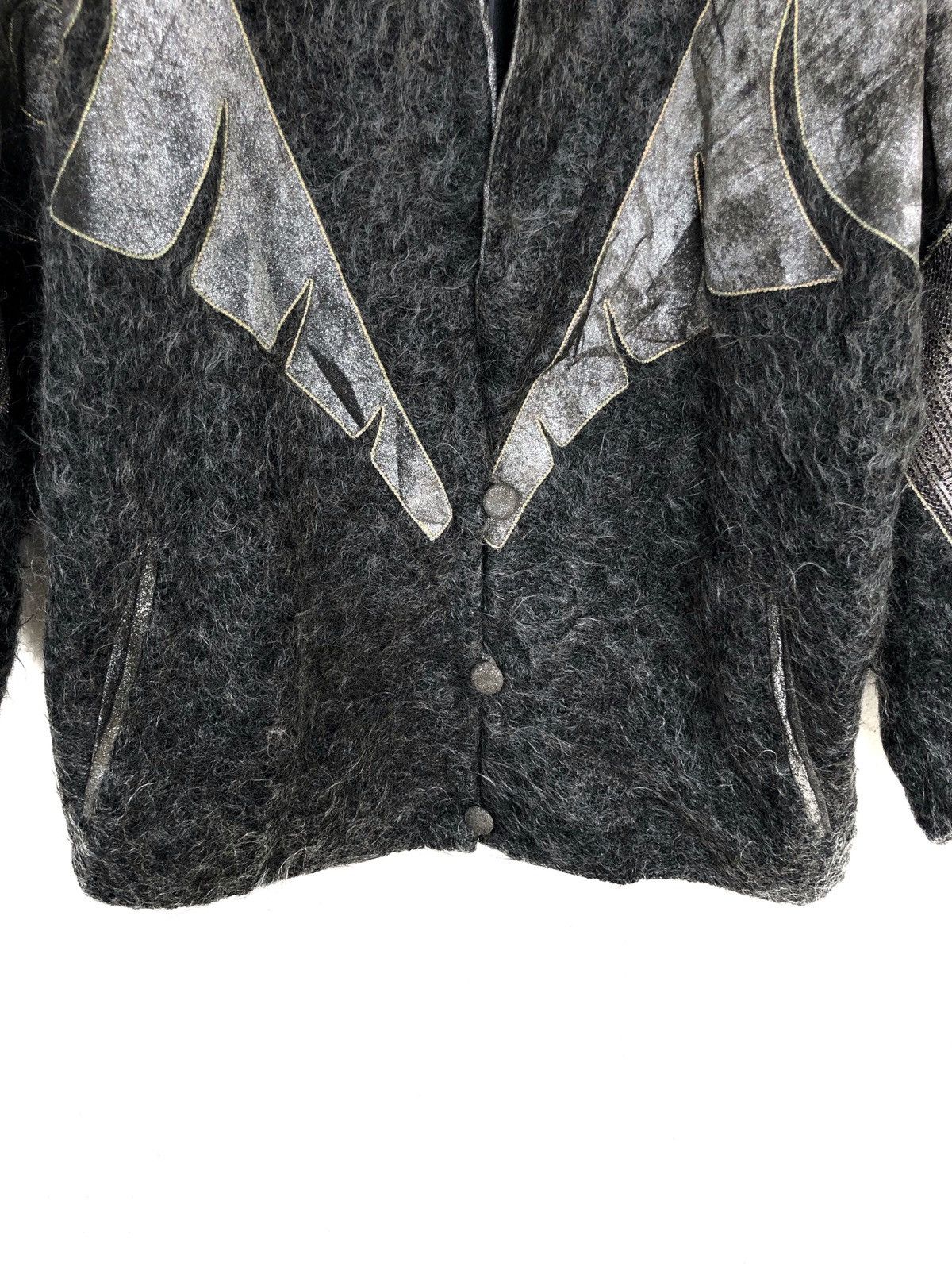 Roberto Cavalli Vintage 1980s Roberto Cavalli Mohair Texture Batwing Jacket Size US M / EU 48-50 / 2 - 6 Thumbnail