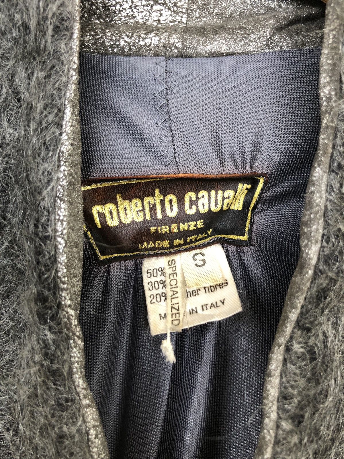 Roberto Cavalli Vintage 1980s Roberto Cavalli Mohair Texture Batwing Jacket Size US M / EU 48-50 / 2 - 10 Thumbnail