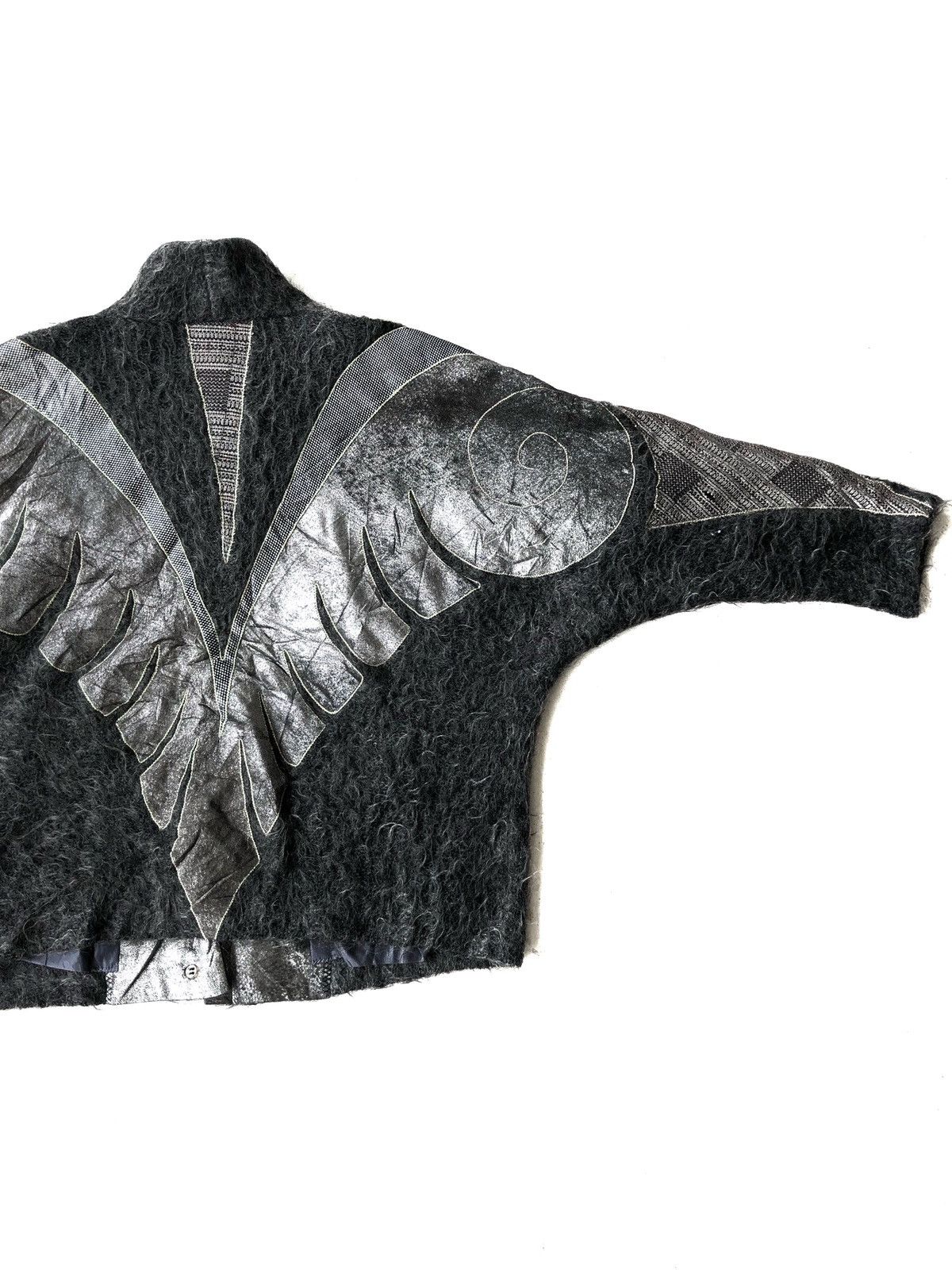 Roberto Cavalli Vintage 1980s Roberto Cavalli Mohair Texture Batwing Jacket Size US M / EU 48-50 / 2 - 8 Thumbnail
