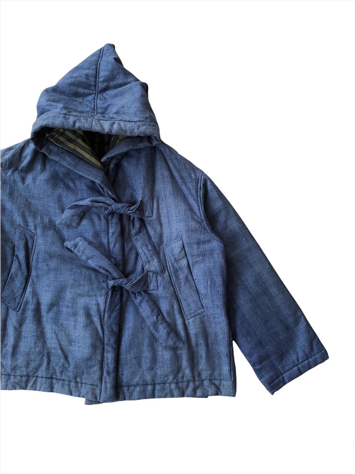 Romeo Gigli GRAIL🔥Gigli 🇮🇹 Indigo Crafted Lhamo Hoodie Cloaks Jacket Size US XL / EU 56 / 4 - 4 Thumbnail