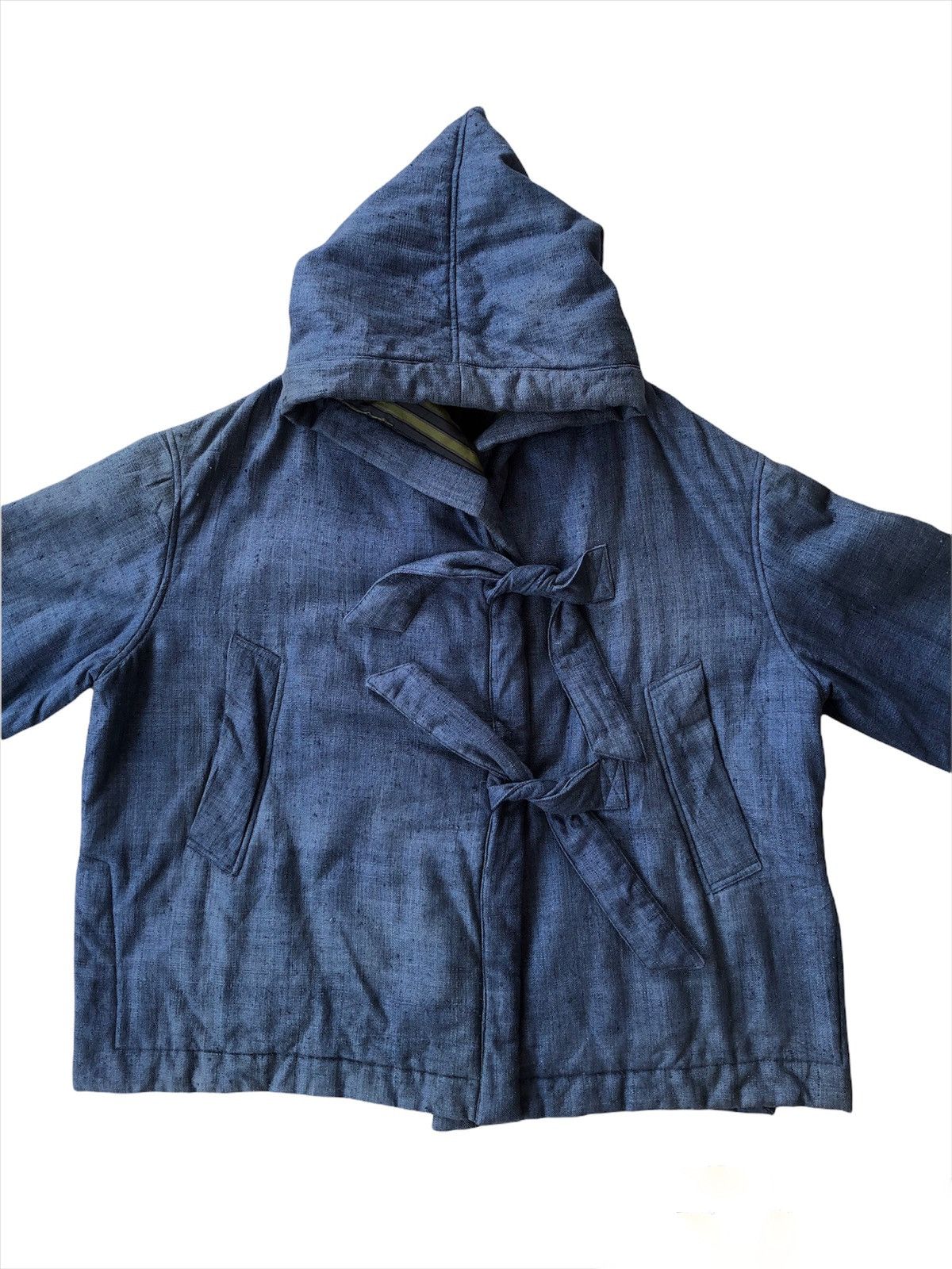 Romeo Gigli GRAIL🔥Gigli 🇮🇹 Indigo Crafted Lhamo Hoodie Cloaks Jacket Size US XL / EU 56 / 4 - 2 Thumbnail