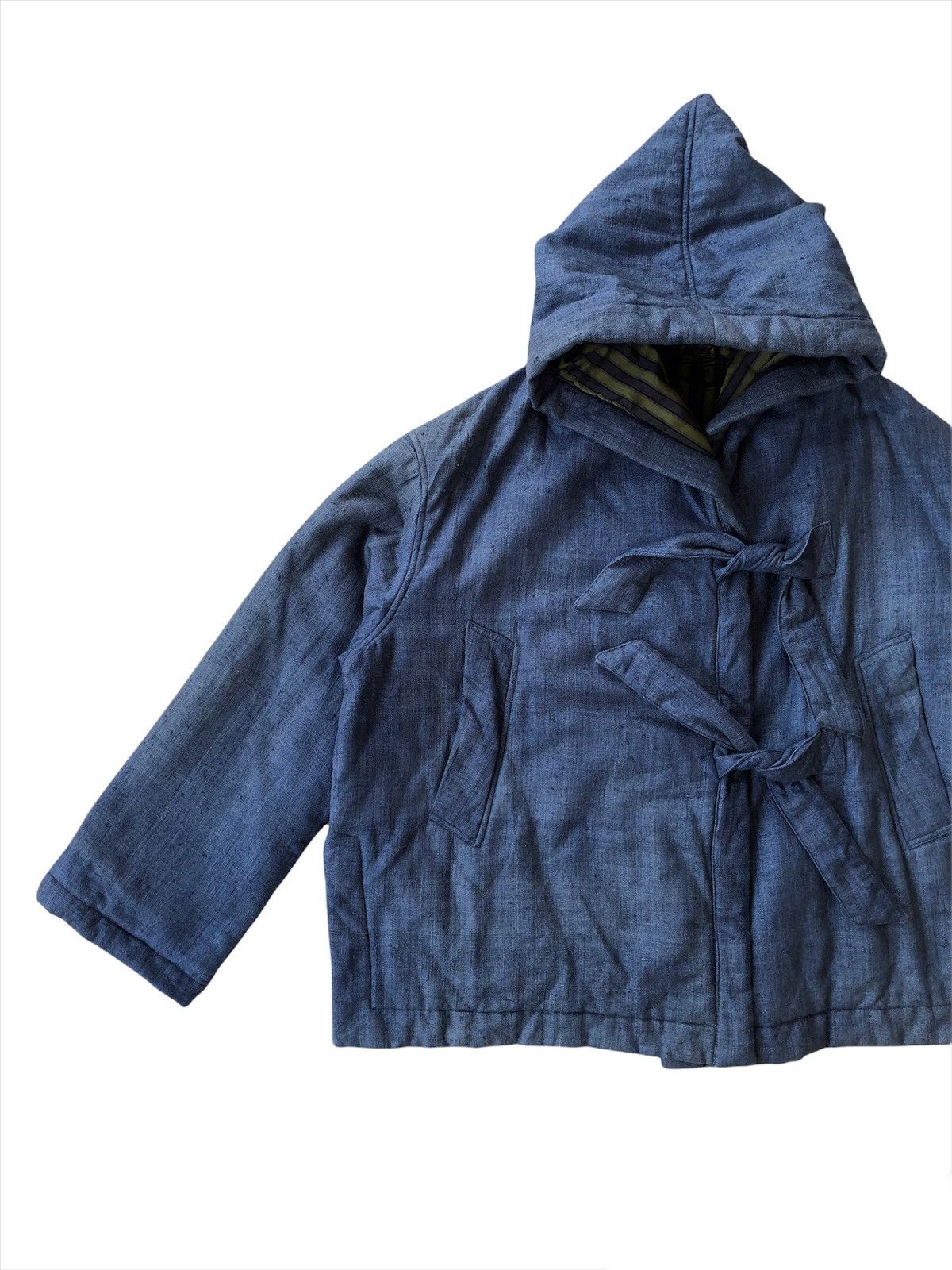 Romeo Gigli GRAIL🔥Gigli 🇮🇹 Indigo Crafted Lhamo Hoodie Cloaks Jacket Size US XL / EU 56 / 4 - 3 Thumbnail