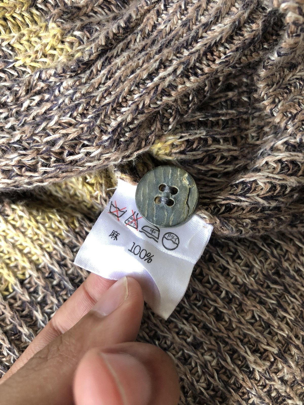 Issey Miyake GRAIL🔥Plantation Stripe CableKnit Witch Cardigan Size US M / EU 48-50 / 2 - 9 Thumbnail