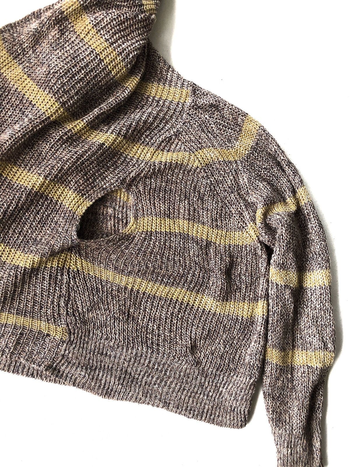 Issey Miyake GRAIL🔥Plantation Stripe CableKnit Witch Cardigan Size US M / EU 48-50 / 2 - 7 Thumbnail