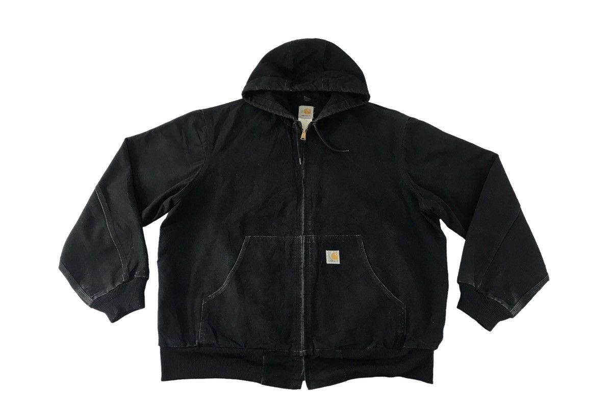 Carhartt Carhartt Loose Black Washed Insulated Thick Jacket Zip Up Size US XL / EU 56 / 4 - 1 Thumbnail