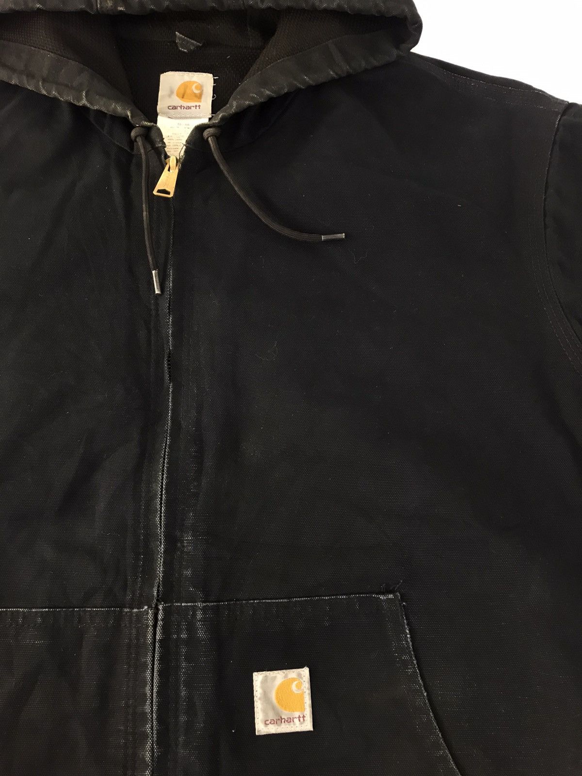 Carhartt Carhartt Loose Black Washed Insulated Thick Jacket Zip Up Size US XL / EU 56 / 4 - 4 Thumbnail