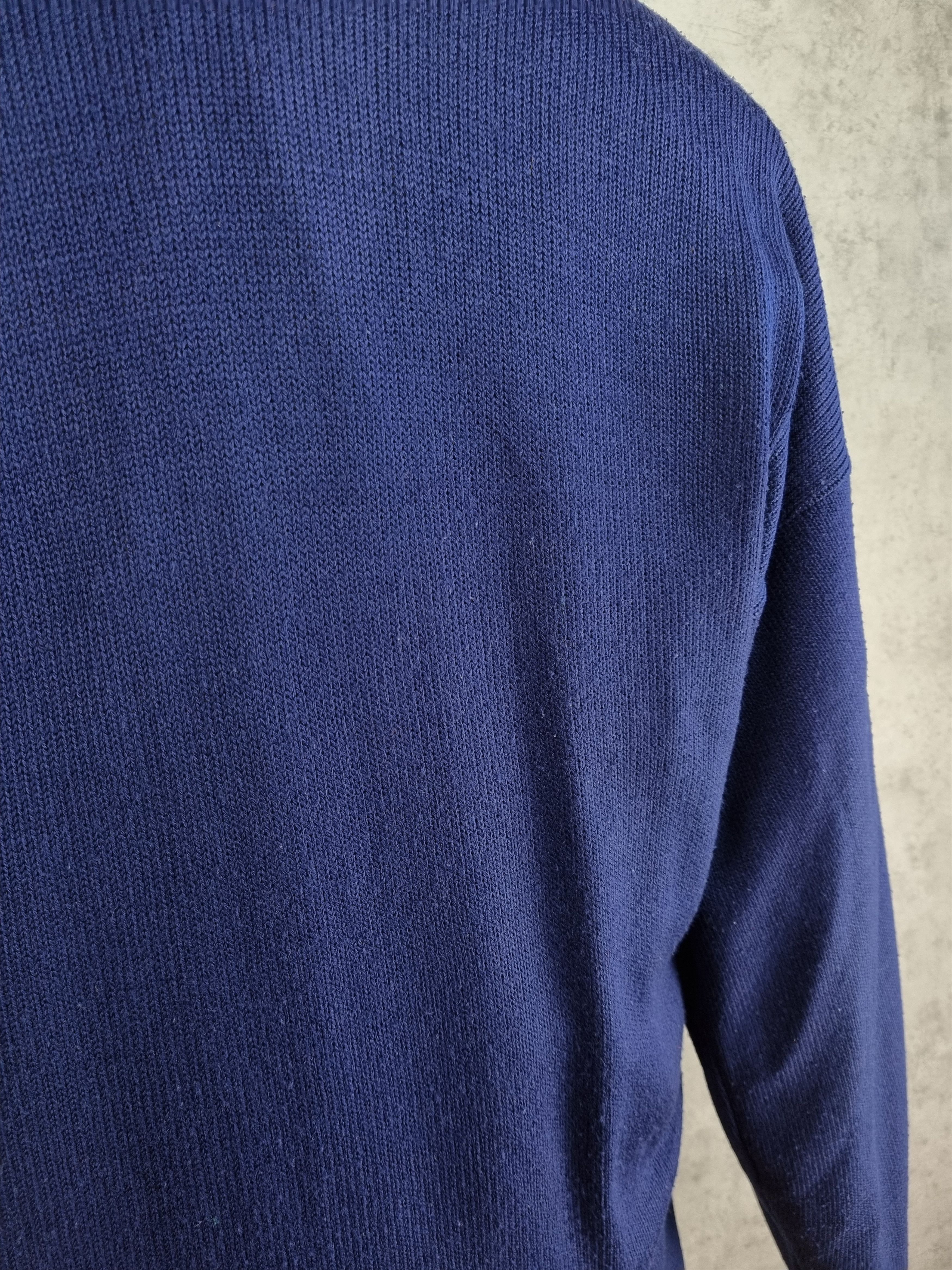 Golf Wang × Lacoste 90s LACOSTE Blue Vintage Knitted Sweater V Neck Tennis Size US XL / EU 56 / 4 - 16 Thumbnail