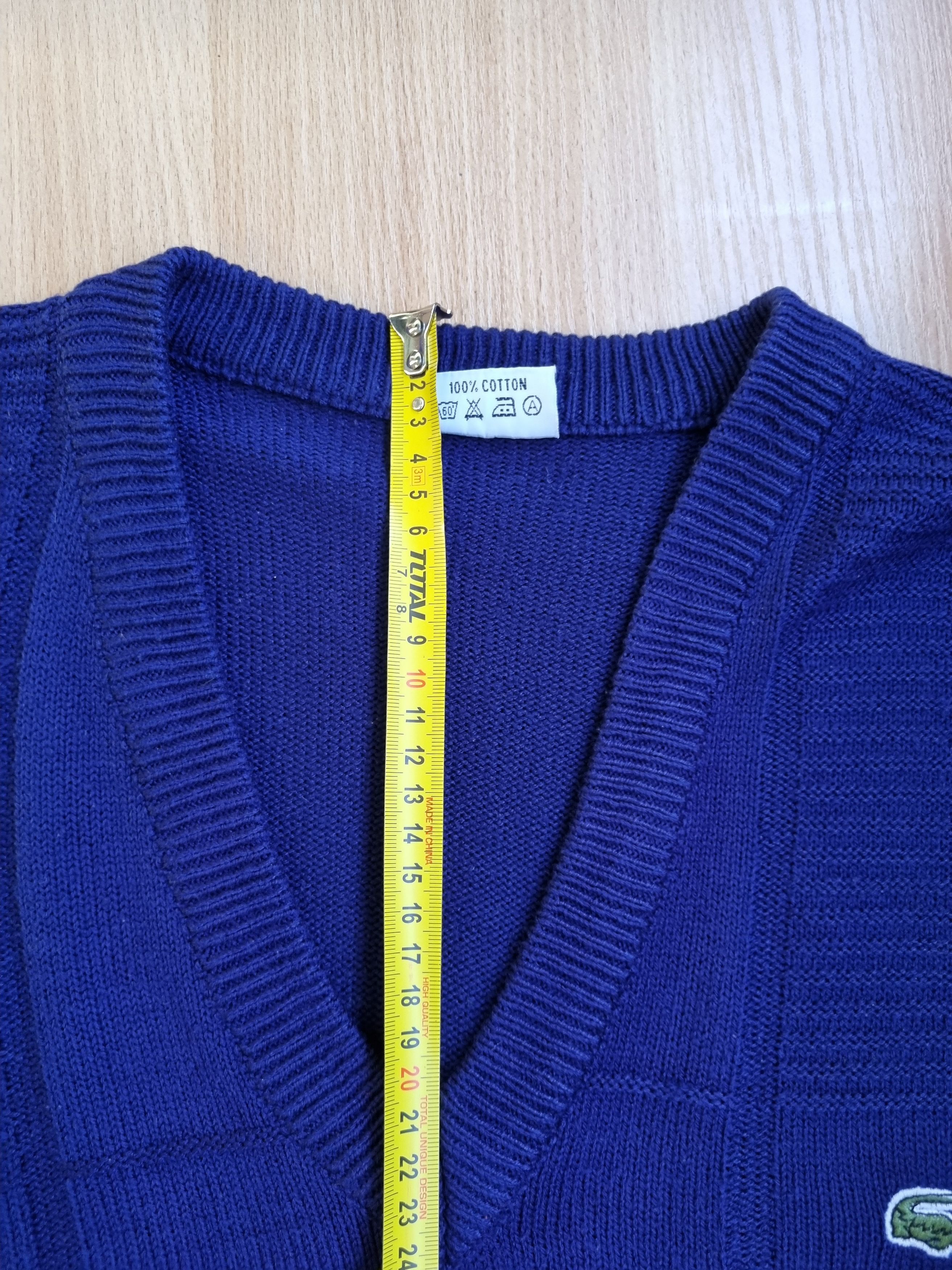 Golf Wang × Lacoste 90s LACOSTE Blue Vintage Knitted Sweater V Neck Tennis Size US XL / EU 56 / 4 - 11 Thumbnail