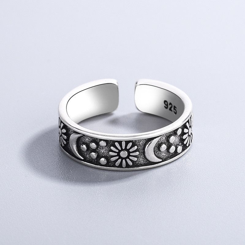 Jewelry Sun Moon Splicing Ring Size ONE SIZE - 1 Thumbnail