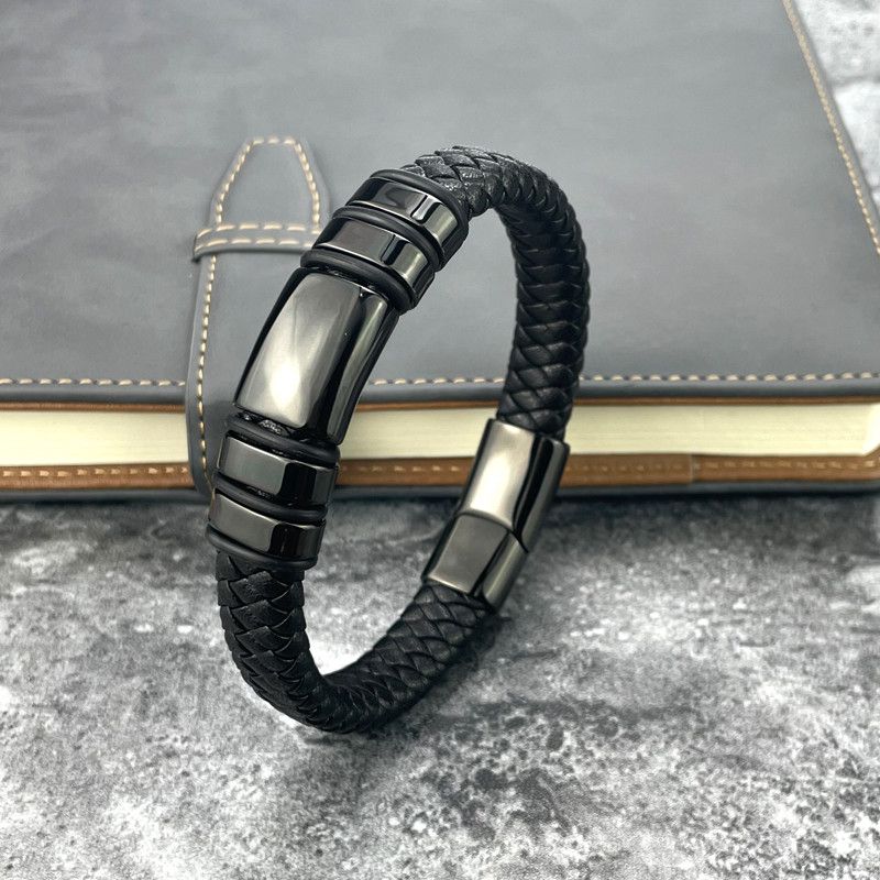 Jewelry Wild Handsome Leather Bracelet Size ONE SIZE - 3 Thumbnail