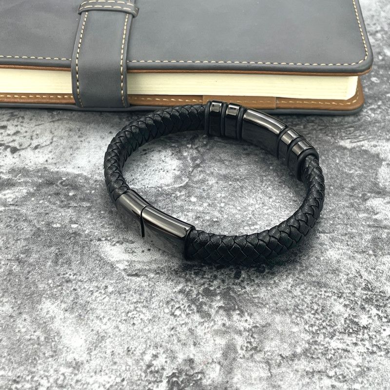 Jewelry Wild Handsome Leather Bracelet Size ONE SIZE - 2 Thumbnail