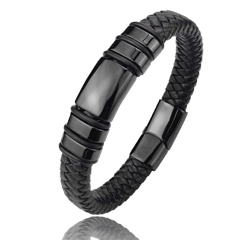Jewelry Wild Handsome Leather Bracelet Size ONE SIZE - 1 Thumbnail
