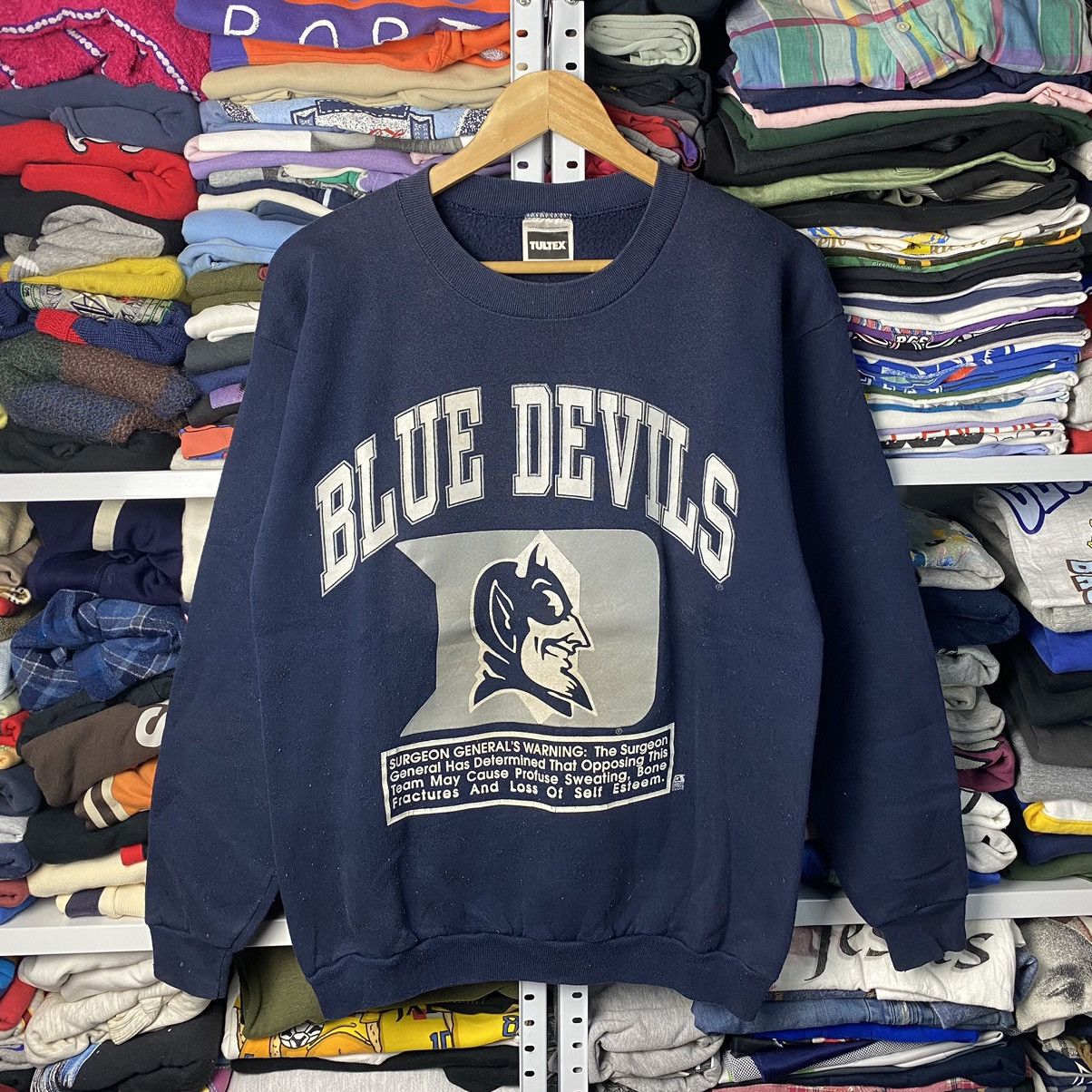 American College Tultex Vintage Blue Devils Duke University Basketball Vintage Sweatshirt Grailed