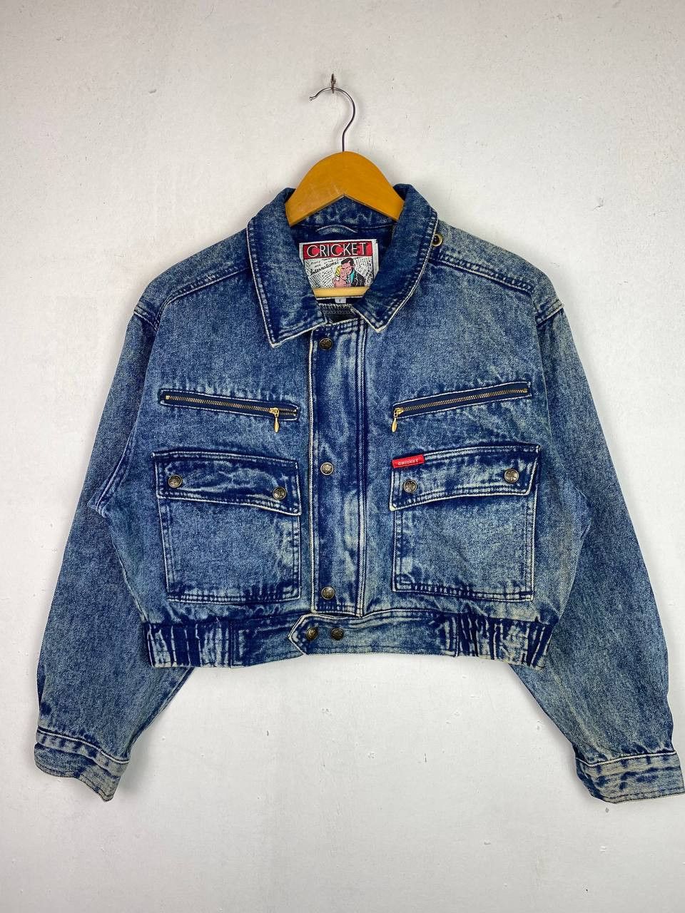 image of s Acid Washed Denim Jacket Nice Design, Men's (Size Large)