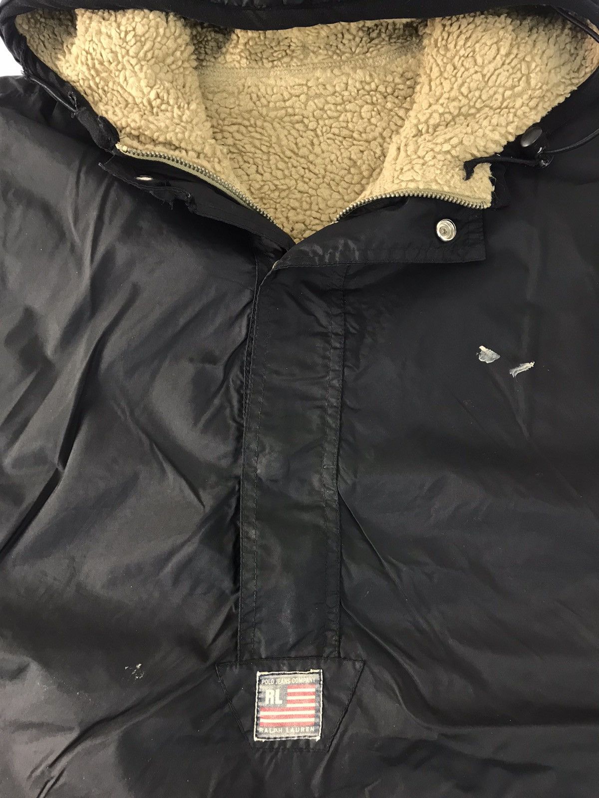 Polo Ralph Lauren × Vintage 90s Quilted Sherpa Jacket Hoodies Polo Jeans Ralph Lauren Size US M / EU 48-50 / 2 - 3 Thumbnail
