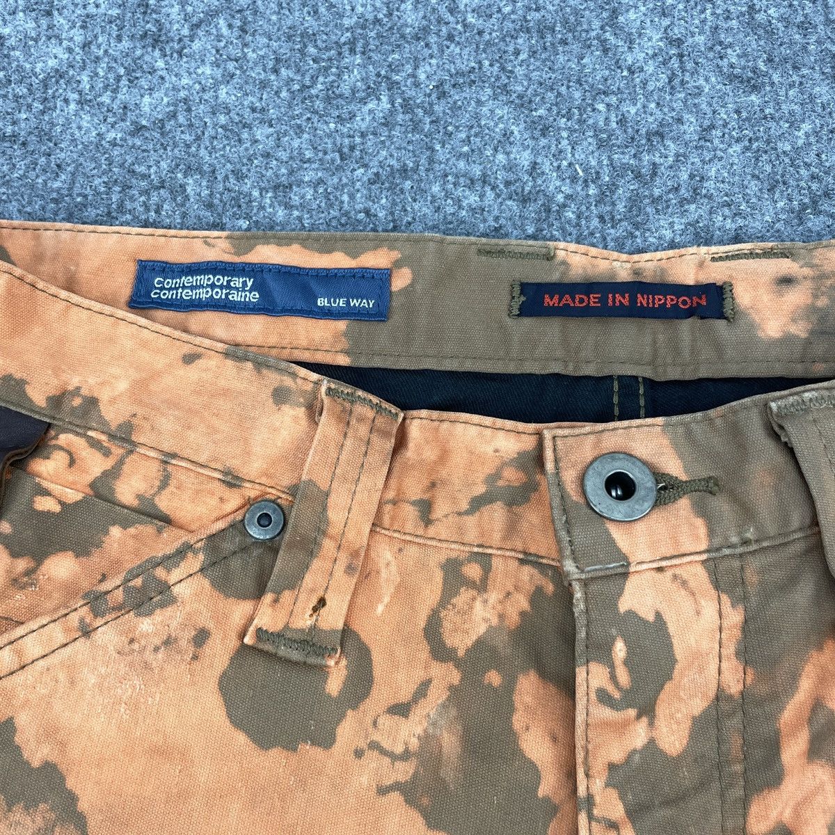 Blue Blue Japan × Japanese Brand × Vintage Vintage Blue Way Asid Wash Distressed Cargo Zip Pants Size US 30 / EU 46 - 5 Thumbnail