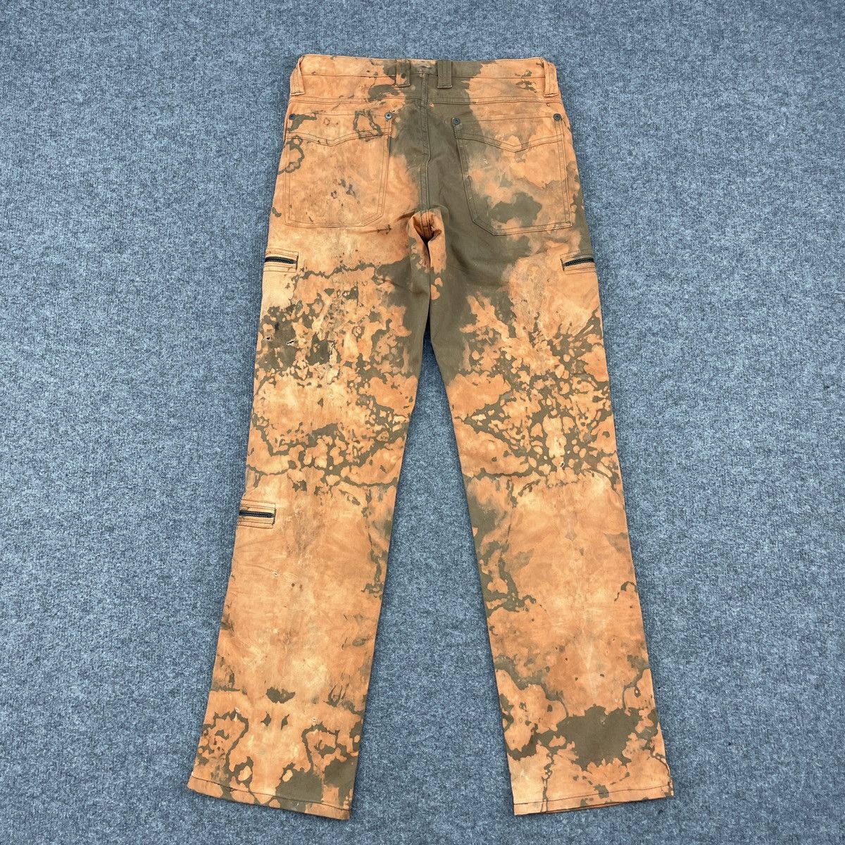 Blue Blue Japan × Japanese Brand × Vintage Vintage Blue Way Asid Wash Distressed Cargo Zip Pants Size US 30 / EU 46 - 2 Thumbnail