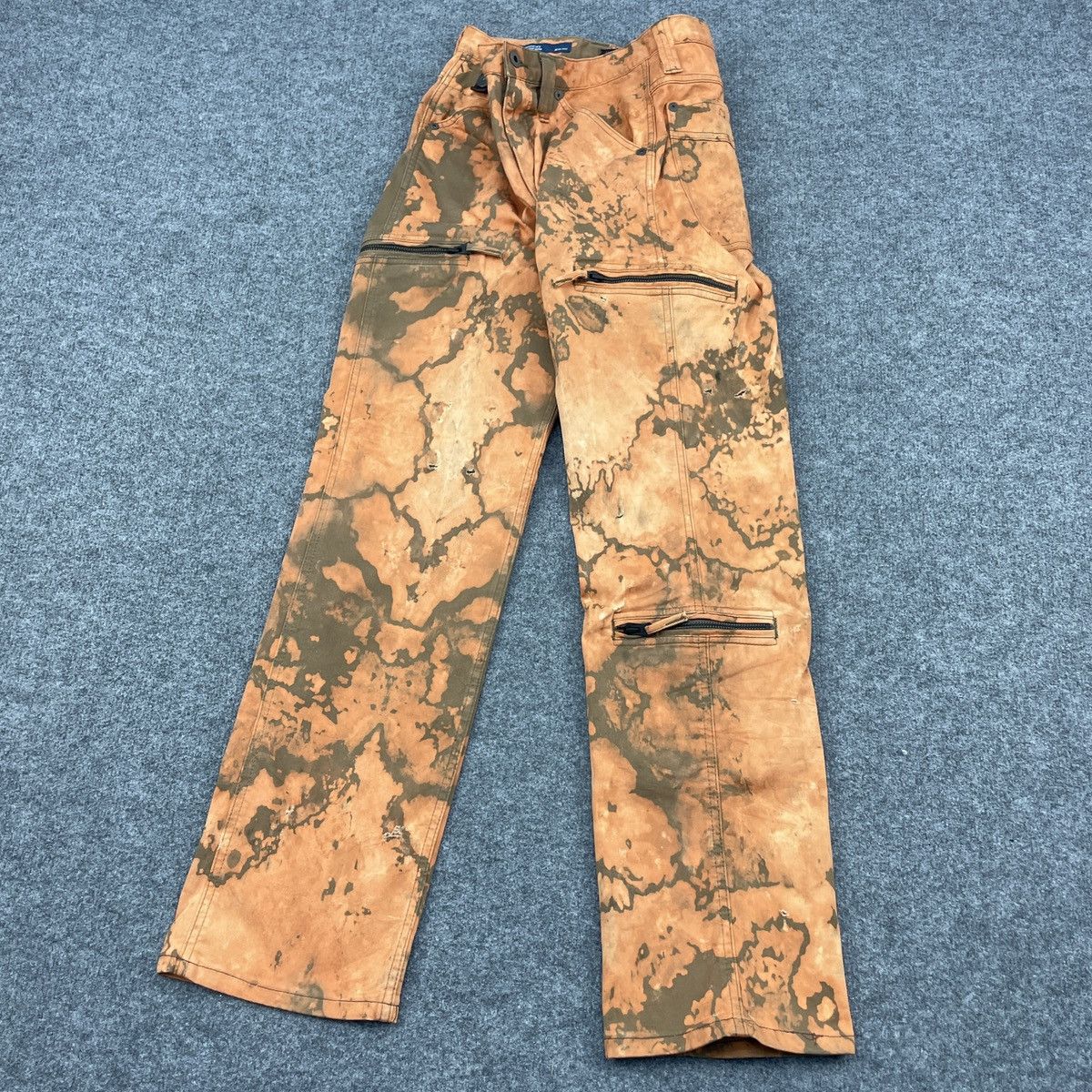 Blue Blue Japan × Japanese Brand × Vintage Vintage Blue Way Asid Wash Distressed Cargo Zip Pants Size US 30 / EU 46 - 3 Thumbnail