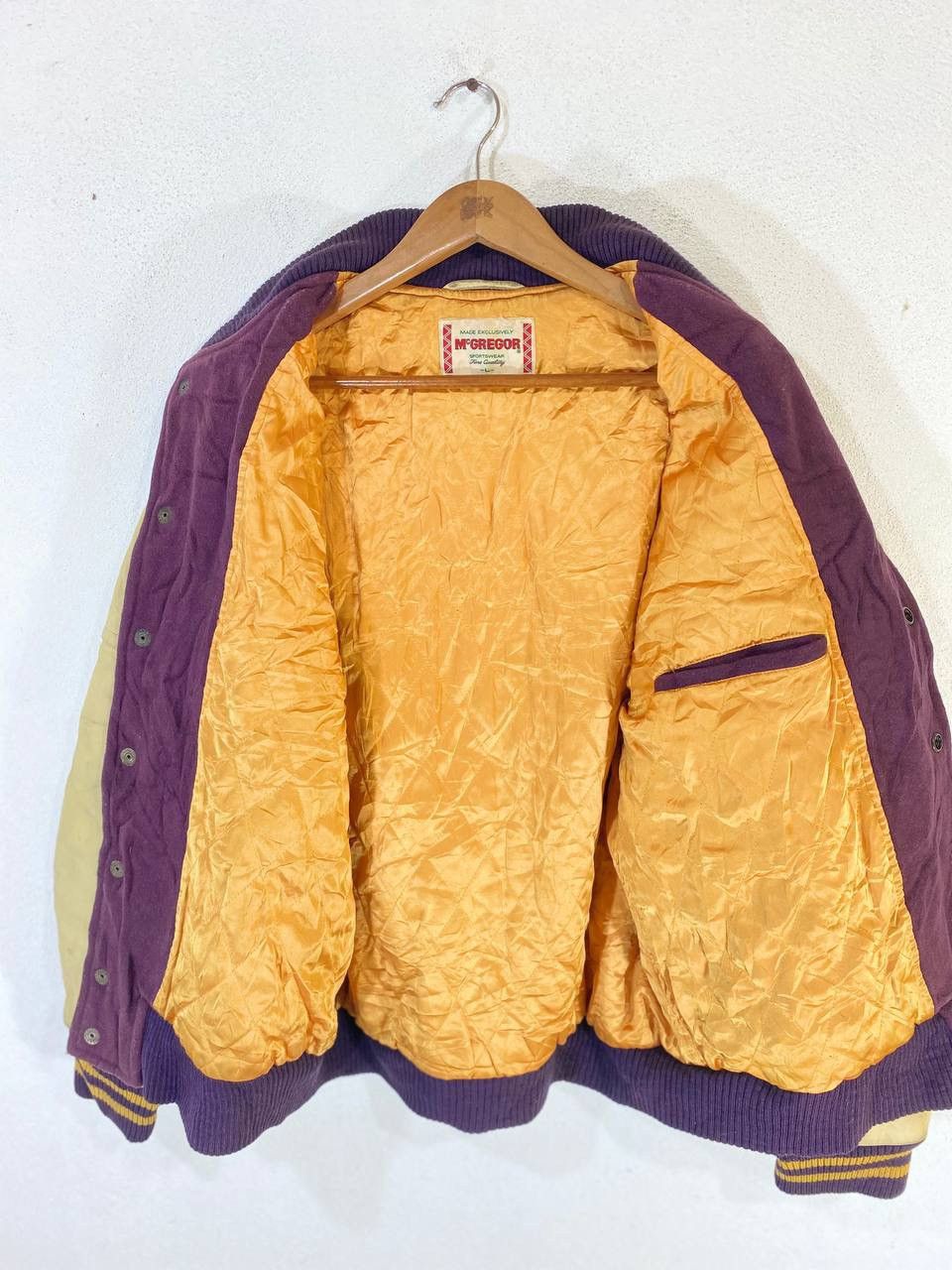 McGregor Vintage Mcgregor Varsity Jacket Leather Sleeves Size US L / EU 52-54 / 3 - 3 Thumbnail