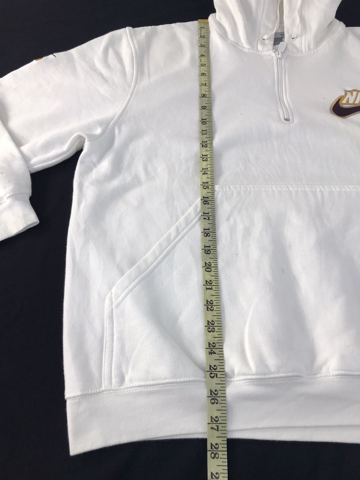 Nike × Vintage Nike Swoosh Sweatshirt Hoodies Jacket Half Zip Big Pocket Size US L / EU 52-54 / 3 - 11 Thumbnail