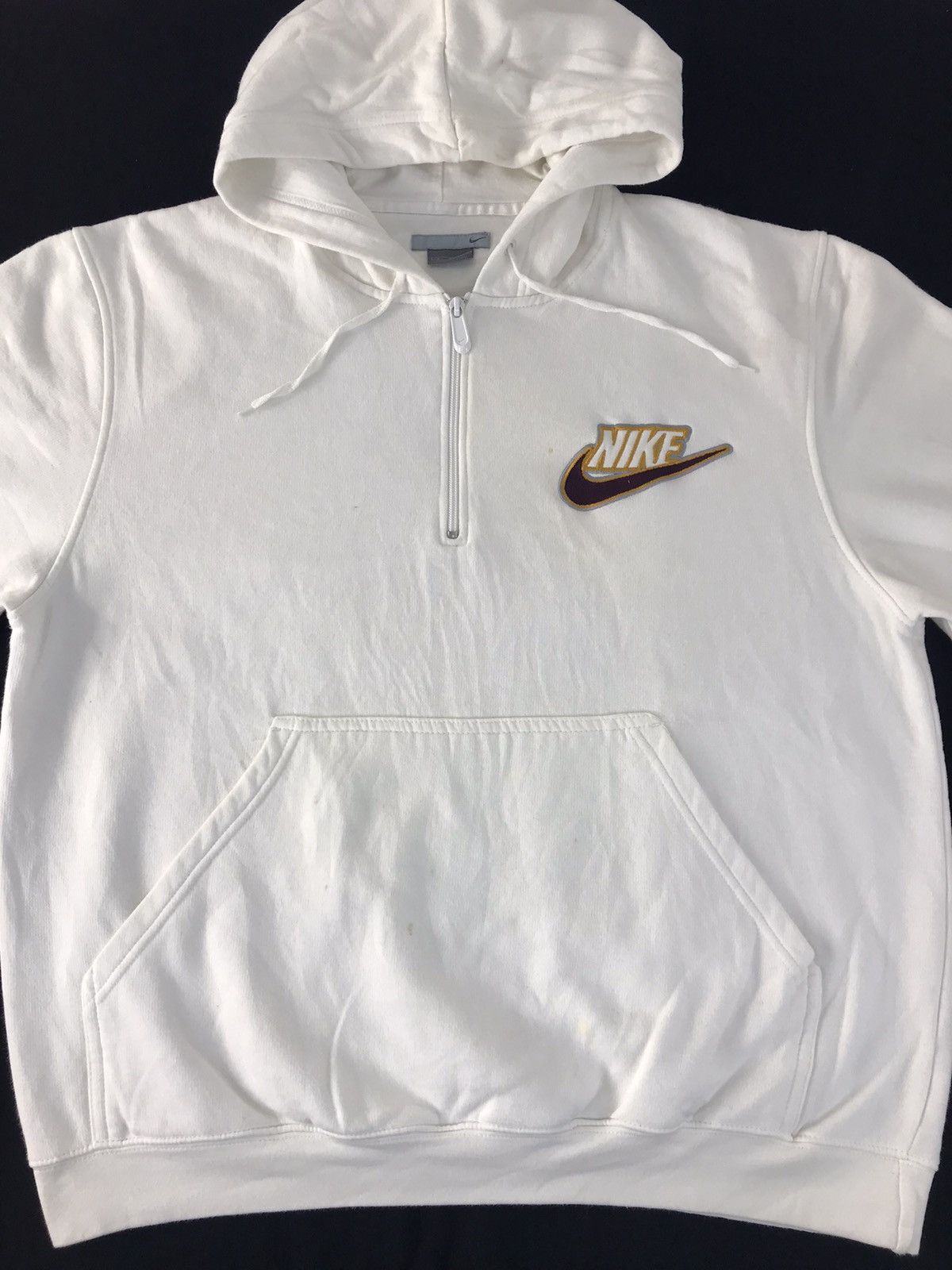 Nike × Vintage Nike Swoosh Sweatshirt Hoodies Jacket Half Zip Big Pocket Size US L / EU 52-54 / 3 - 4 Thumbnail