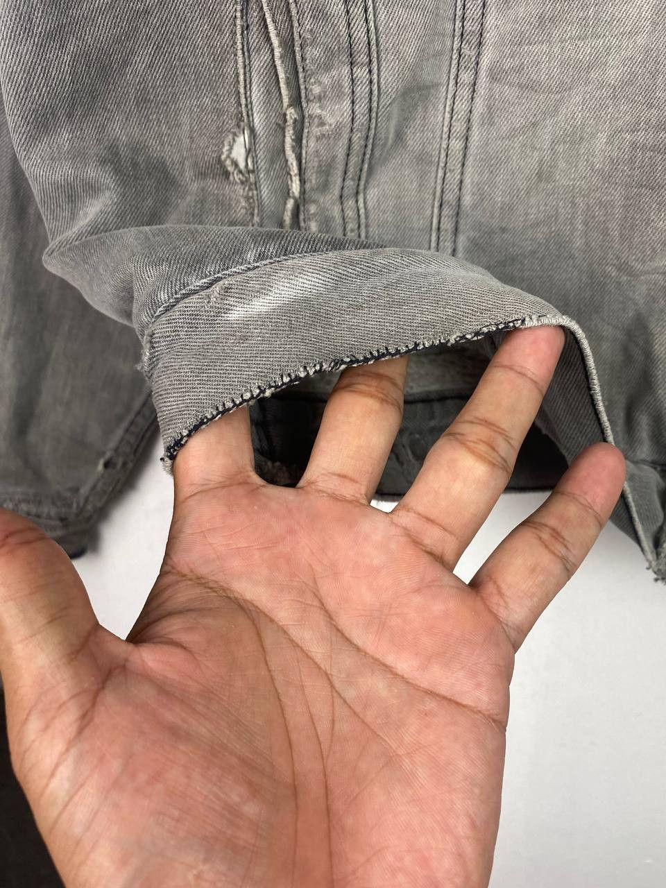 Levi's Vintage Levis Sherpa Jacket Disstressed Made In Usa Size US L / EU 52-54 / 3 - 8 Thumbnail