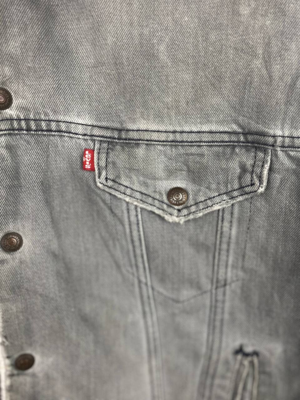 Levi's Vintage Levis Sherpa Jacket Disstressed Made In Usa Size US L / EU 52-54 / 3 - 3 Thumbnail