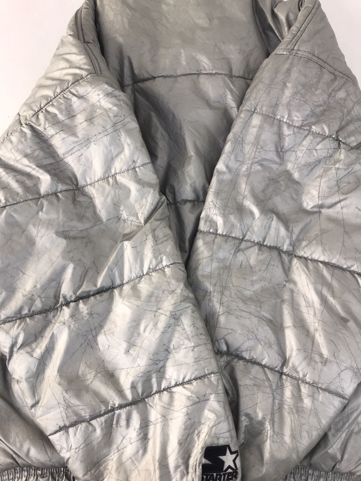 NBA × Starter NBA Starter Chicago Bulls Grey Puffer Quilted Jacket Hoodies Size US L / EU 52-54 / 3 - 13 Thumbnail