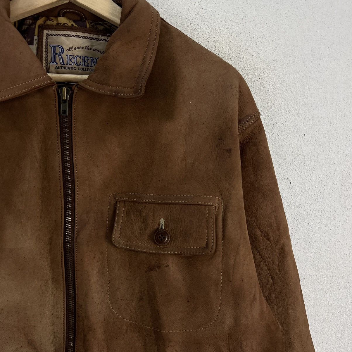 Japanese Brand VINTAGE LEATHER JACKET RECENT COLLECTION RARE LINING Size US M / EU 48-50 / 2 - 5 Thumbnail