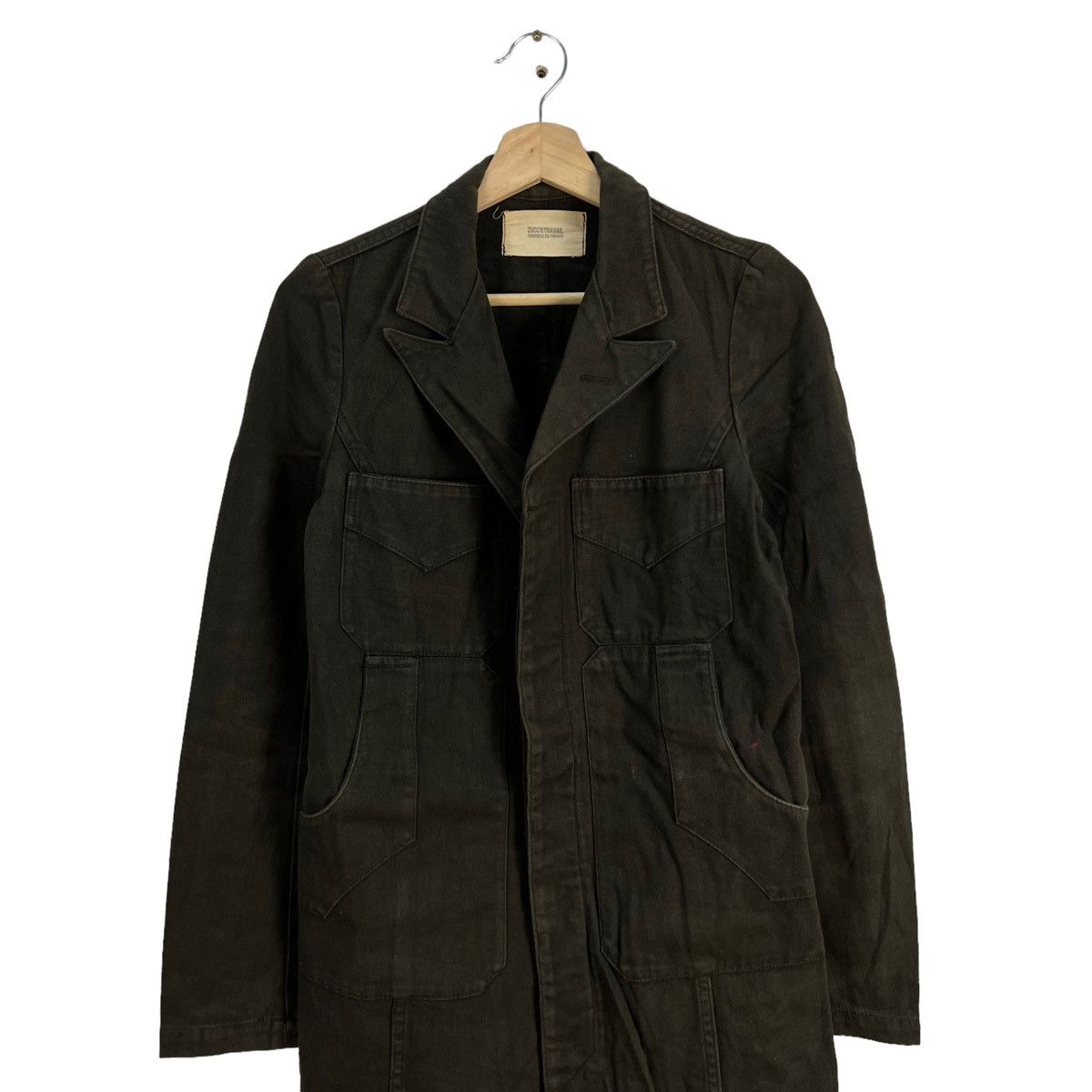 Issey Miyake ZUCCA TRAVAIL ISSEY MIYAKE FABRIC MADE FRANCE LONG JACKET Size US S / EU 44-46 / 1 - 4 Thumbnail